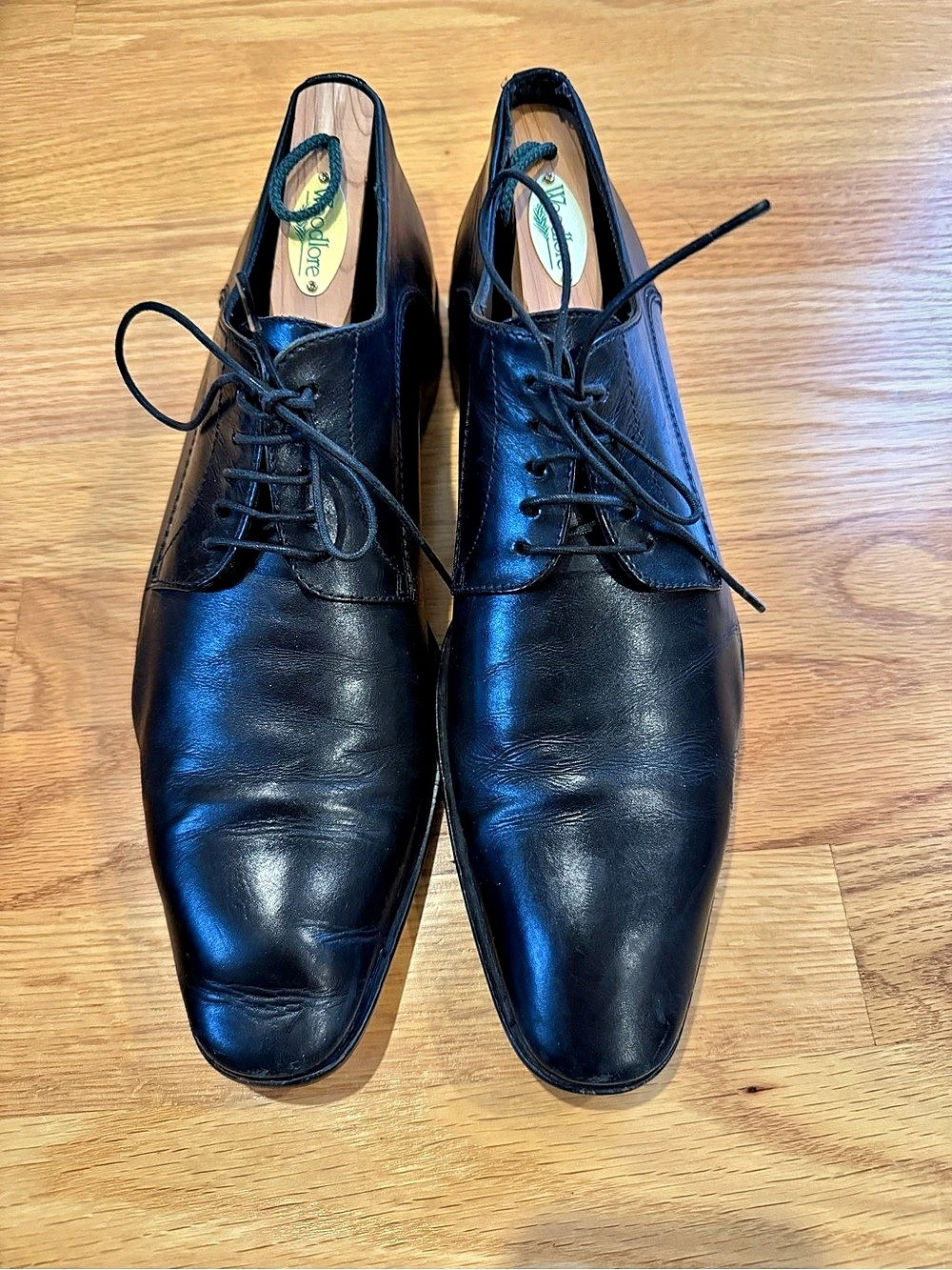 Hugo Boss Black Leather Lace-Up Oxfords US 7.5